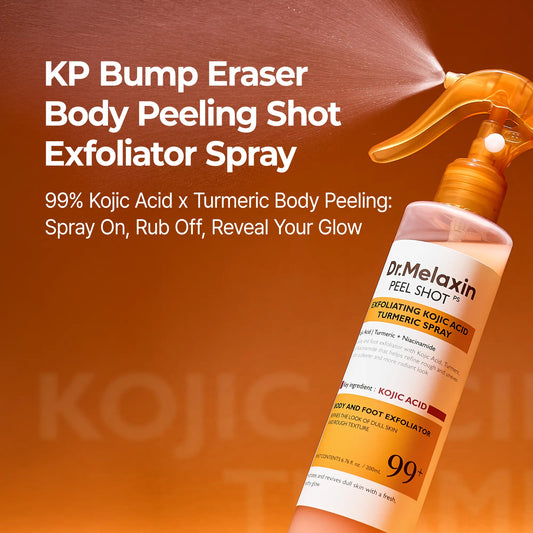 200ml Dr Melaxin Acid Turmeric Exfoliating Spray, suitable for both Face & Body